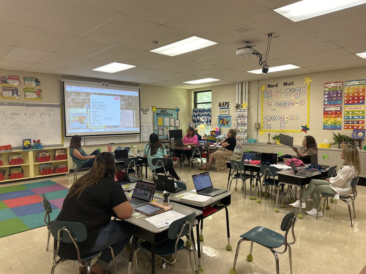 <a href="/ChristianaES1/">Christiana ES</a> 1st grade team digging in, collaborating, and planning meaningful work for our Wildcats🐾 #beabridge