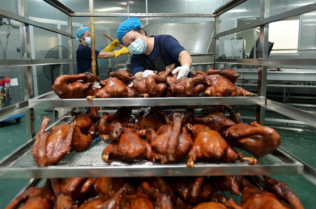 ReportersGC's tweet image. Mouthwatering! Come to #Hunan and taste their famous Braised Goose. With a culinary tradition spanning over 1,000 years, Wugang's braised cuisine is sure to delight your taste buds. #ChineseFood 😍😋