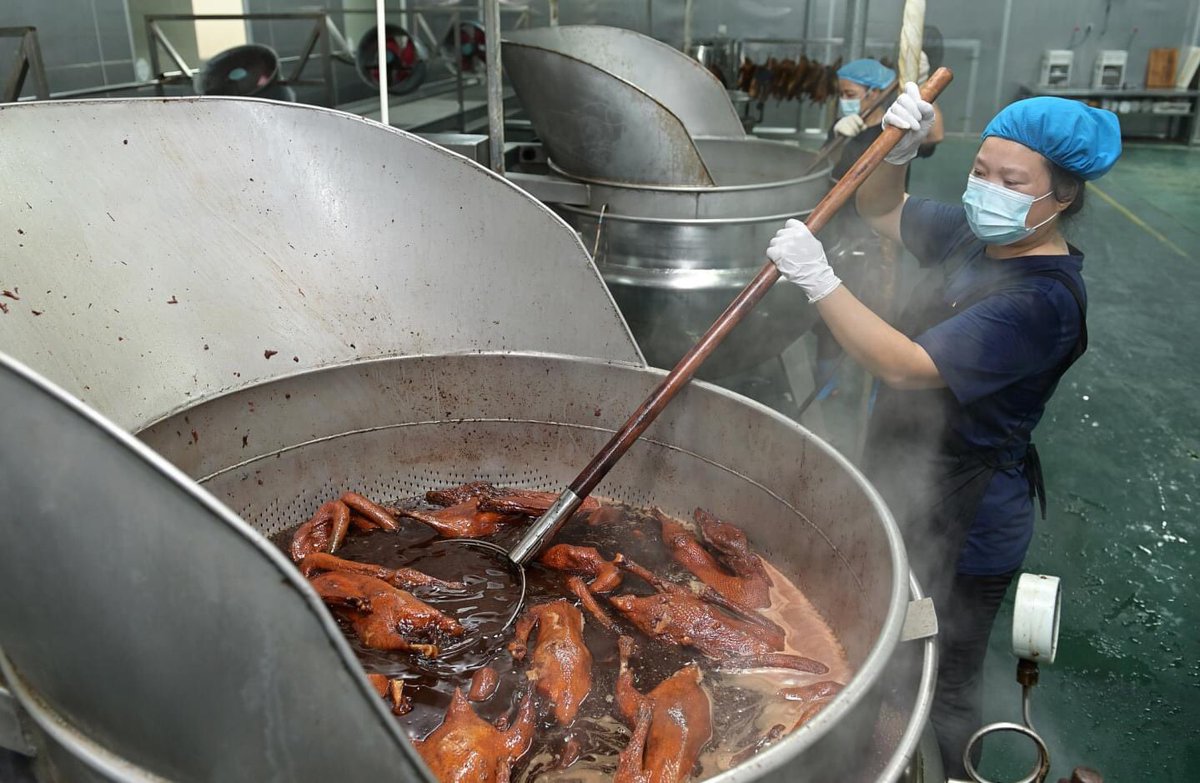 ReportersGC's tweet image. Mouthwatering! Come to #Hunan and taste their famous Braised Goose. With a culinary tradition spanning over 1,000 years, Wugang's braised cuisine is sure to delight your taste buds. #ChineseFood 😍😋