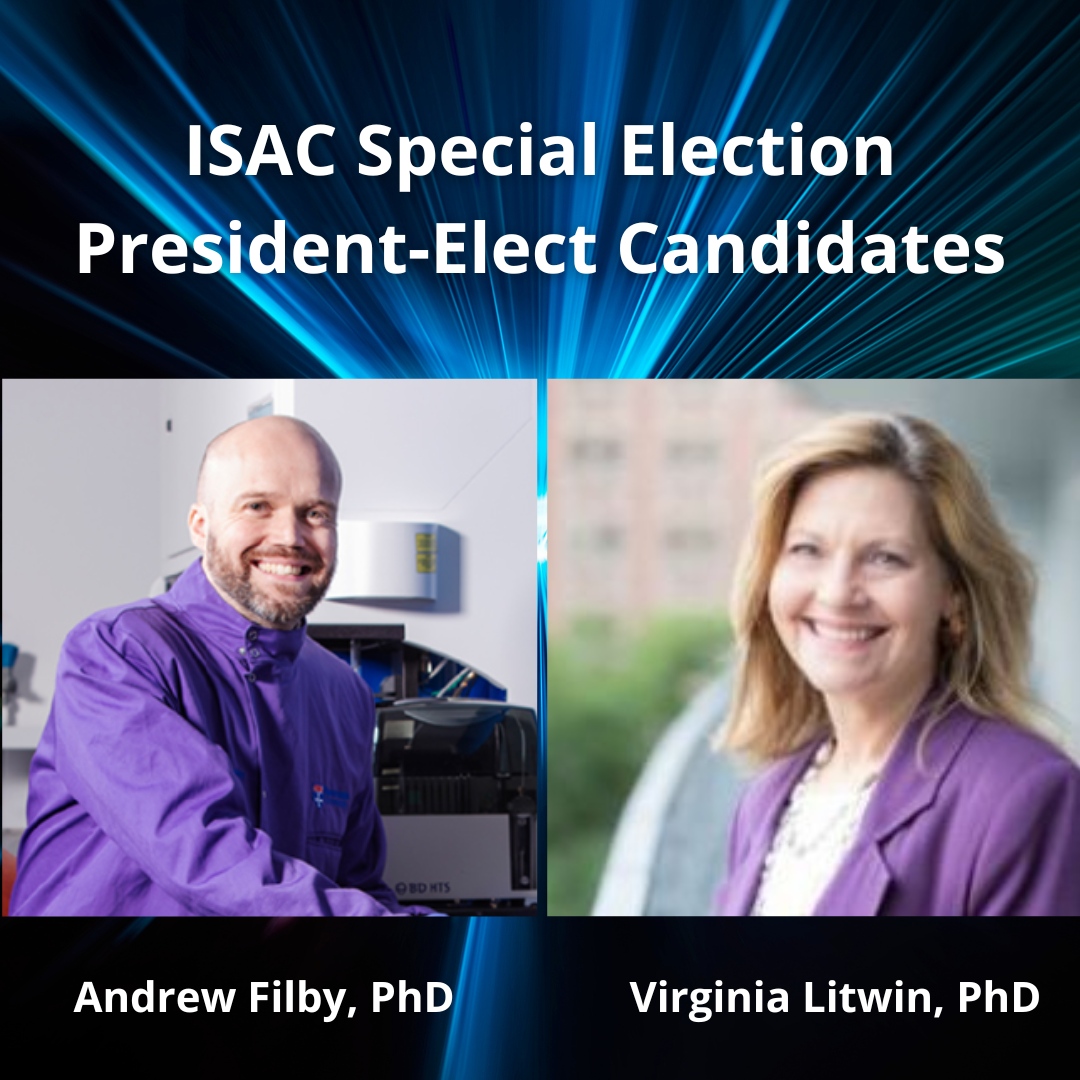 Introducing your 2023 Special Election Presidential-Elect candidates: Dr. Andrew Filby and Dr. Virginia Litwin! Bios and candidate statements are on our website. ISAC members are eligible to vote between 8/18 & 9/12. isac-net.org/news/647676/20…