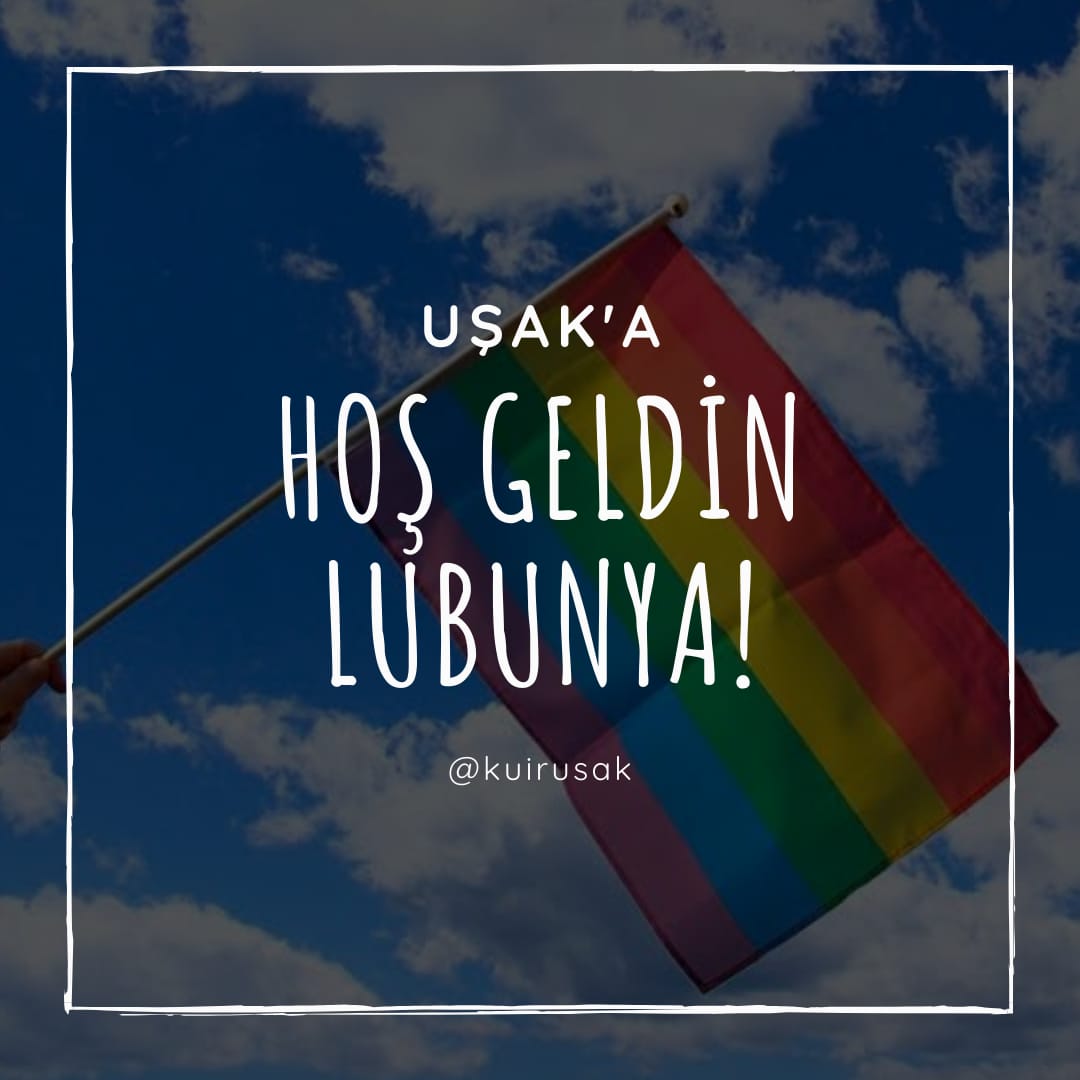 Uşak'a hoş geldin lubunya!
Yeni dönemde bütün renklerimizle birlikte seni de aramızda görmek için sabırsızlanıyoruz 🌈🥳
Sormak istediğin sorular varsa mesaj atabilirsin 🤍