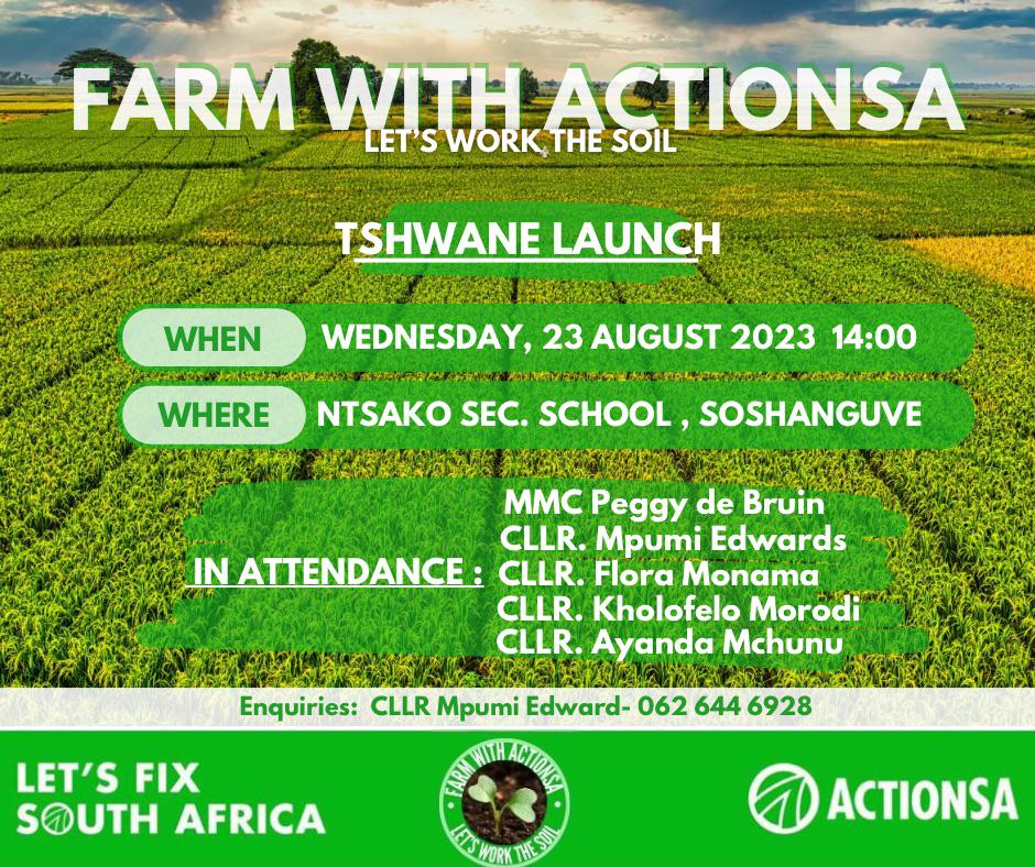 Equal access to food is still a challenge in South Africa. Farm with ActionSA is project that promotes self sustainance through Agriculture @Action4SA @ayandam78mchunu @kholofeloMorodi @mmcpeggydebruin @DoloPhillip @Flora_Monama01 @Funzi_Ngobeni