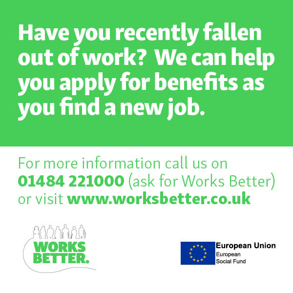 Being in between work can be frightening, but the @WorksBetterESF team can help you with benefit applications whilst you search for a new job.
Get in touch with us today on 01484 221000 (ask for Works Better) or visit worksbetter.co.ukfor support
#employmentsupport #jobs