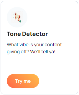 TomcoAI's tweet photo. Are your posts feeling a little bland? Give them a personality boost with #TomcoAI's Tone Detector template! Never worry about saying the wrong thing in your posts again! #PersonalityMakeover #ContentGeneration #ToneDetector #AI https://t.co/GXZuAbLcty https://t.co/1WERQFxZQY