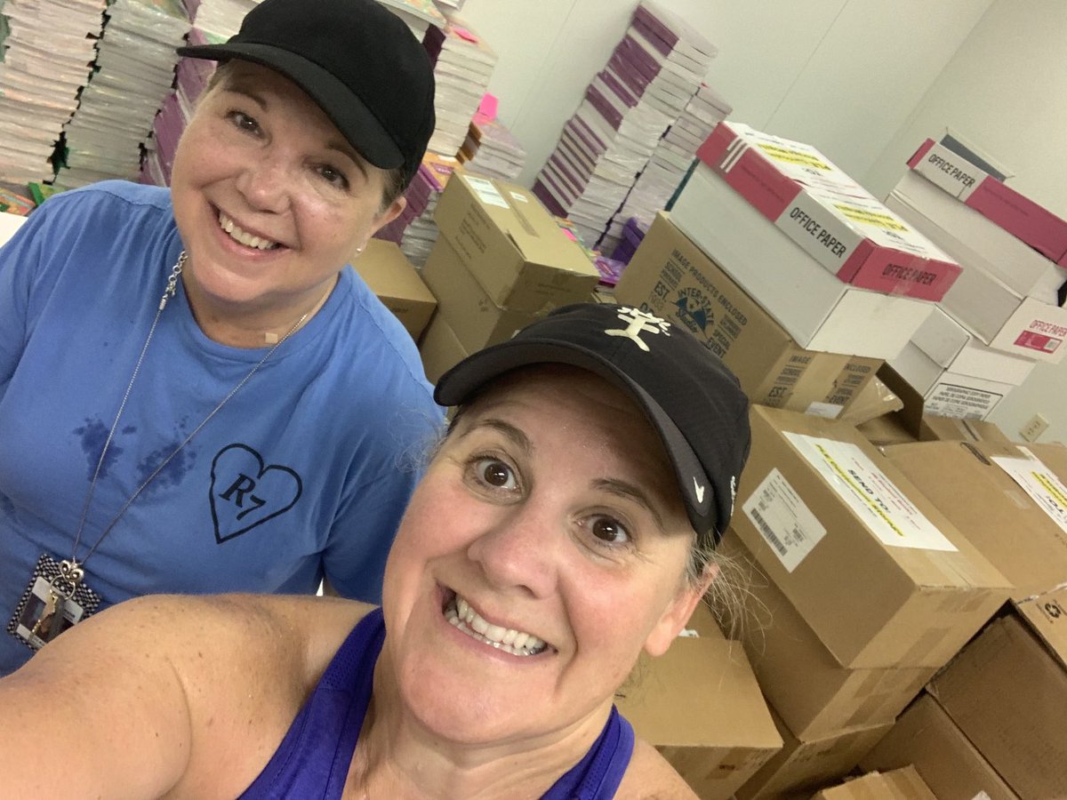 It’s Back to School Time! Getting materials sorted for teachers and sent to buildings. #LSR7Curriculum
