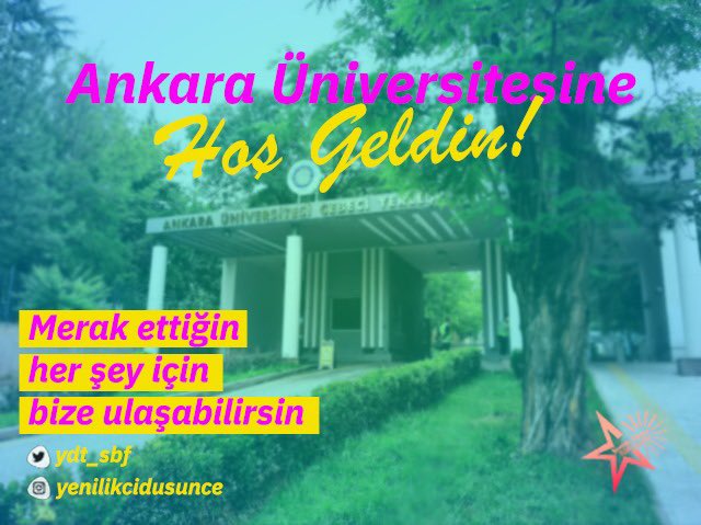 Ankara Üniversitesine hoş geldin!

Merak ettiğin her şey için bize ulaşabilirsin. 

#açıklandı #Tercih2023