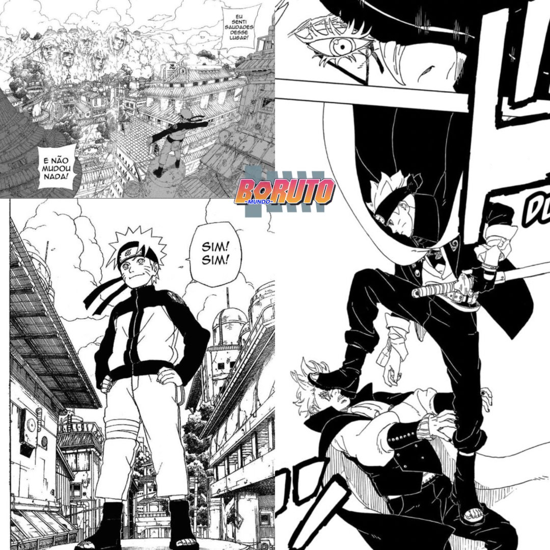 Mundo Boruto on X: Naruto vs Boruto voltando pra Konoha. #BORUTO   / X