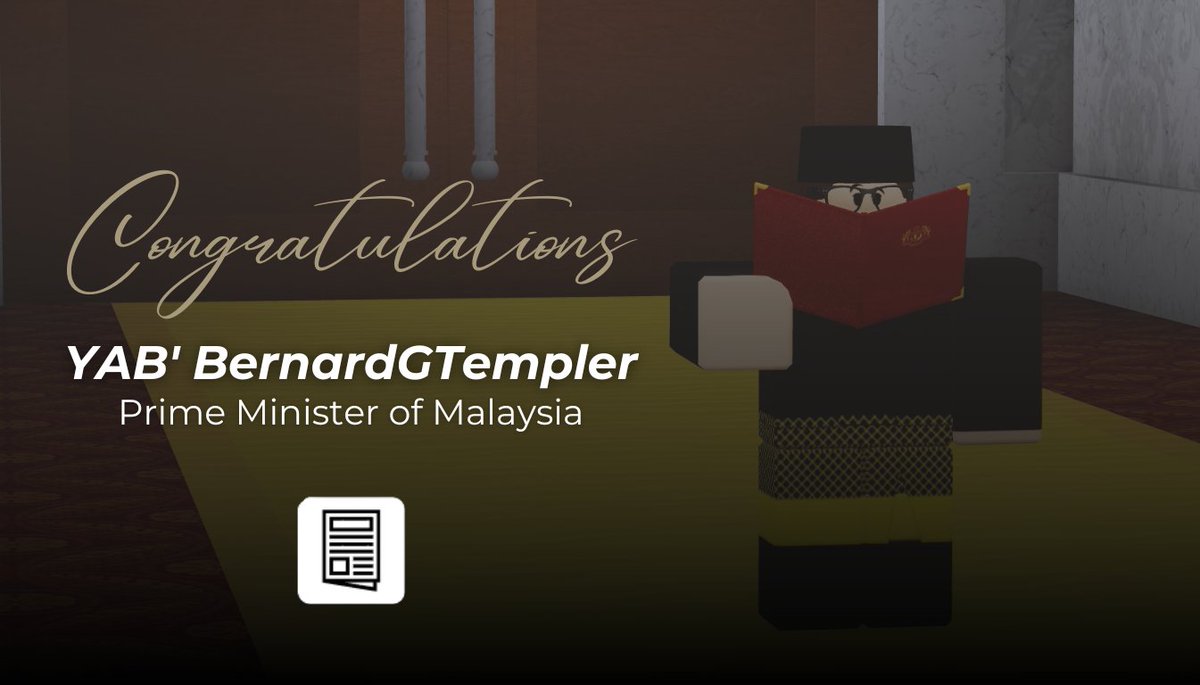 Cemerlang_MYS's tweet photo. 🇲🇾 — BernardGTempler has been successfully sworn in as the new Prime Minister of Malaysia. We extend our heartfelt congratulations and tahniah to him. https://t.co/x0cj8aGuXl
