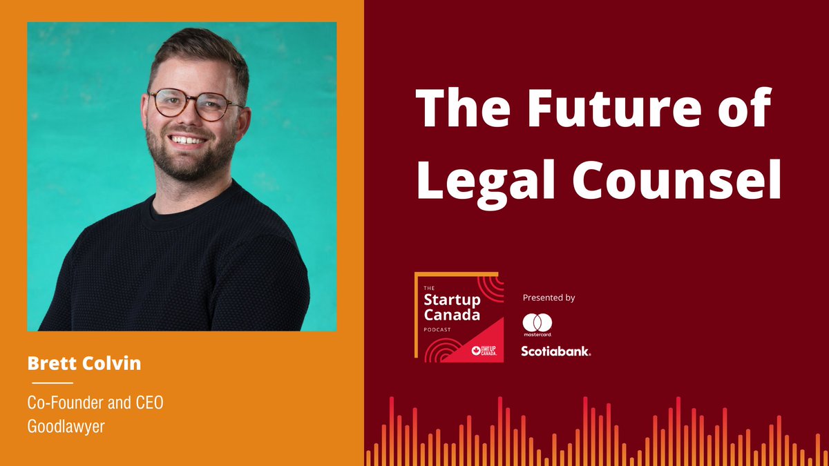 “Lawyers are good, but law firms break them.” Brett Colvin wanted to change that. Tune in to this week’s #StartupPodcast to hear the <a href="/GoodlawyerInc/">Goodlawyer</a> story. Listen now at ow.ly/mRSU50PAuLw 
<a href="/MastercardCA/">Mastercard Canada</a> <a href="/scotiabank/">Scotiabank</a>
