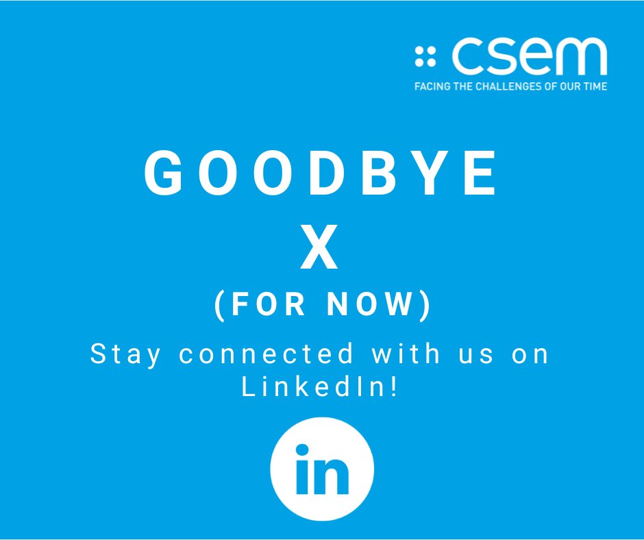 📣 Update: Connect with us on LinkedIn! @CSEMInfo is temporarily pausing X to focus on delivering better content through other channels. Join us on @LinkedIn for the latest news, updates, and insights. 🔗 ow.ly/ErN750PBQEh