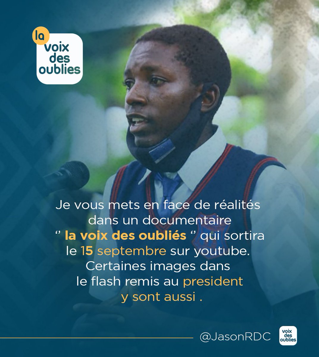 JasonRdc's tweet photo. Créez une base numérique, Achetez les télés, Payez les gens pour dire ce que vous voulez mais la #vérité est forte que ça...
Vous avez promis à l'Est, On veut la suite... Je ne lâche pas.
Le film "la voix des oubliés" sera en ligne le 15 sept soit 5jrs avant la journée de la paix https://t.co/rRktXEAm4I