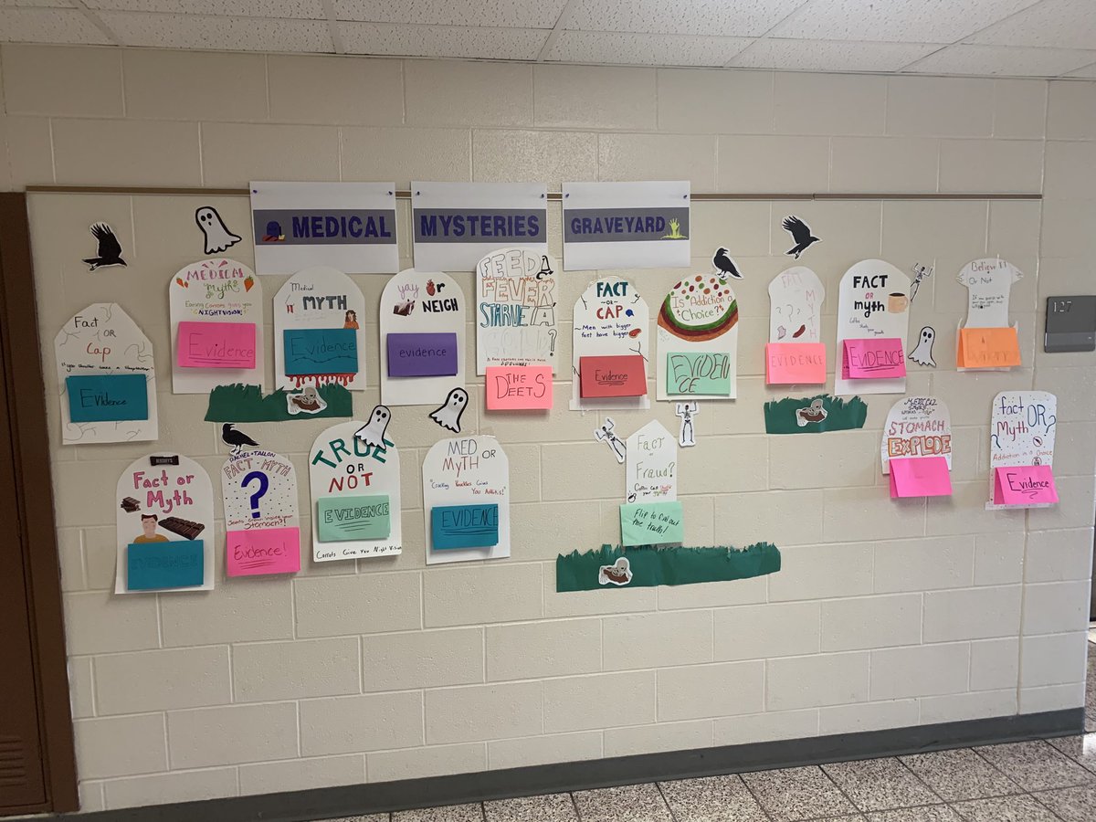 jonlippe's tweet photo. Have you ever wondered if coffee stunts your growth, cracking knuckles gives you arthritis or other myths are based on fact or fiction. Mrs. Miller’s Science classes are researching medical mysteries to find out. #SquireStem https://t.co/QsYNwIyMNi