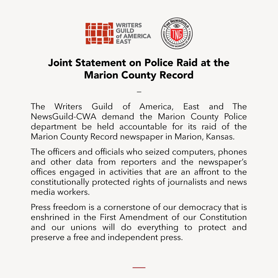 The NewsGuild-CWA tweet media