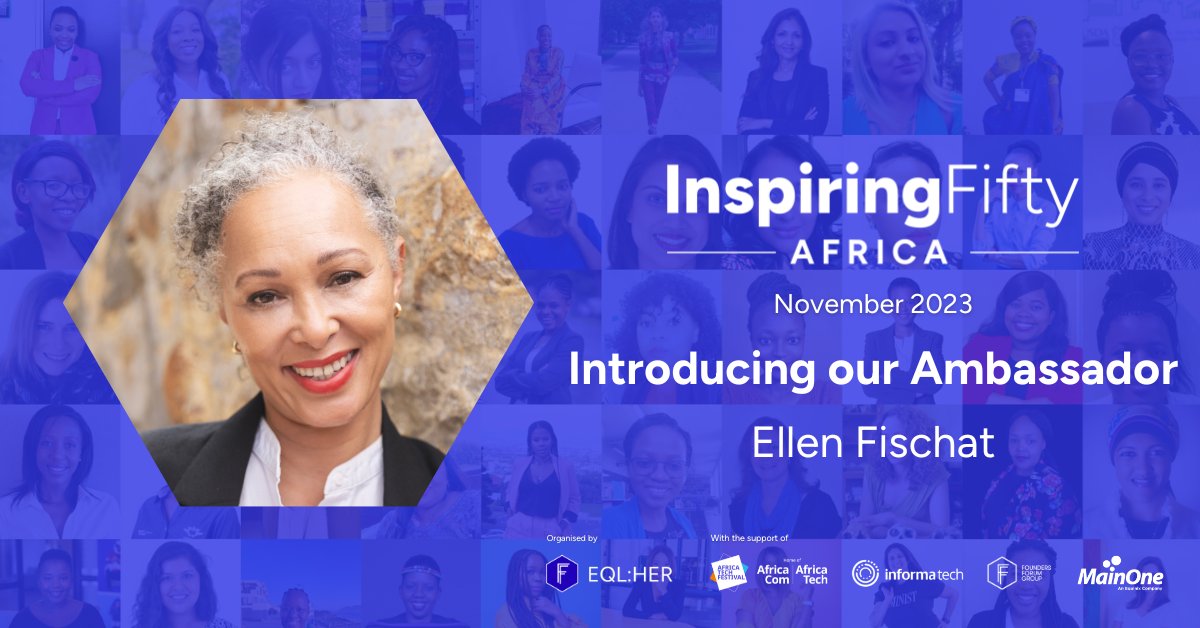 Introducing our InspiringFifty Africa ambassador Ellen <a href="/ellenfischat/">Ellen Fischat</a> 🌟 

If you know any women within tech based in Africa who are trailblazers within their field then you can nominate them now here spr.ly/6018PWjAj nominations close on 22nd September! 🏆