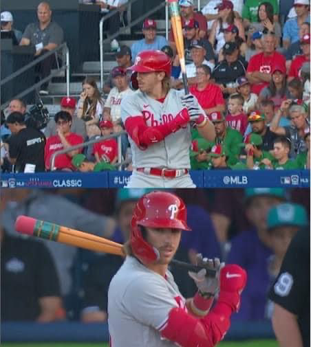 Scantron's tweet photo. Get this man a Scantron! We've found someone who shares our undying love for the iconic #2 pencil. ✏️ Phillies infielder Bryson Stott took his back-to-school spirit to the next level during the 2023 Little League Classic. ⚾️ #Scantron #Phillies #LittleLeagueClassic https://t.co/uxCg0EOvmw