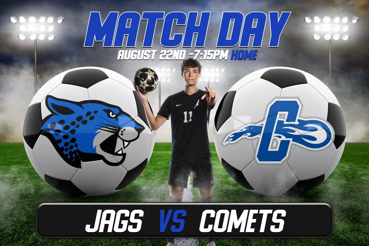 BradleyHSSoccer's tweet photo. ⚽️ MATCH DAY 3! ⚽️
🆚 @CCHS_CometsAD 
📍 Hilliard Bradley High School Stadium
⏰ 5:30 P.M. (Boys JVA)
⏰ 7:15 P.M. (Boys Varsity) 
#️⃣ #HBBS #BCLAW #GoJags https://t.co/UYDD0Bi1Hb