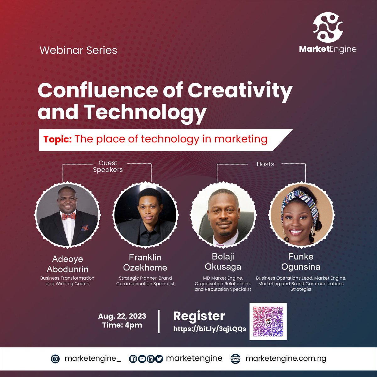 AWholeSalmanPR's tweet photo. There’s a webinar happening by 4pm to speaks to influencers, content creators and getting brand campaigns hosted by Market Engine Agency.
Register here, and rt for others 🙏🏾 #MarketEngine
https://t.co/MffaTRWTdV https://t.co/n851xi5kR0