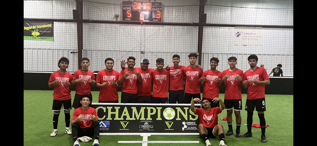 6 in a row…. Congrats to Kilgore High School seniors for our 6th straight 5v5 Elevate Championship. Never easy because competition is tough in East Texas. Grit and determination pushes us through. <a href="/Jobani_Chavez/">Jobani A. Chavez</a> <a href="/parkerkelsey05/">Parker Kelsey</a> <a href="/KilgoreBooster/">Kilgore Boys Soccer Booster</a>