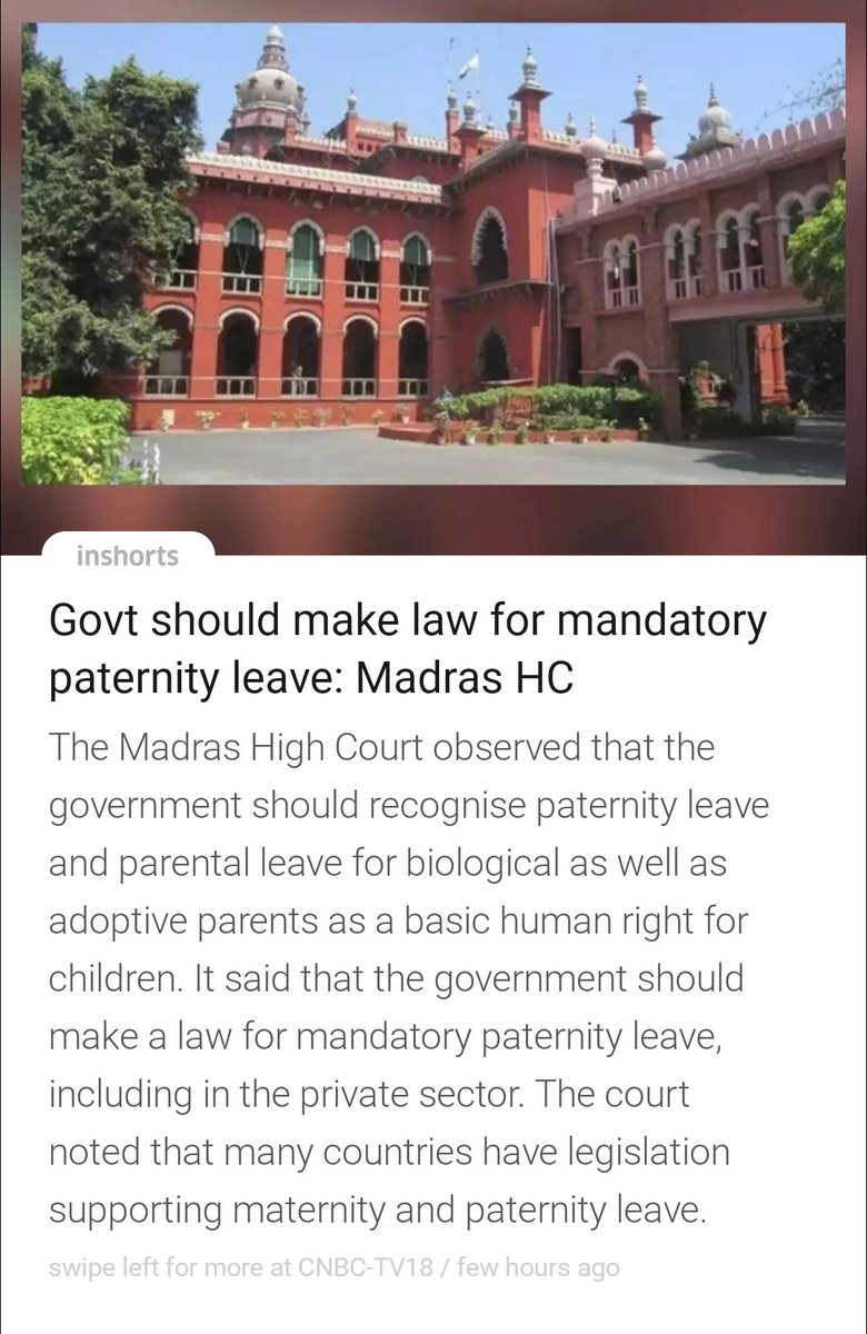 #MensRights are Human Rights too!

If a women can have six months of leave then #mentoo also have equal rights. Undoubtedly there should be a law for mandatory #paternityleave

@MLJ_GoI
@arjunrammeghwal 
@rashtrapatibhvn 
@narendramodi 
@vaastavngo 
@SIFKtka