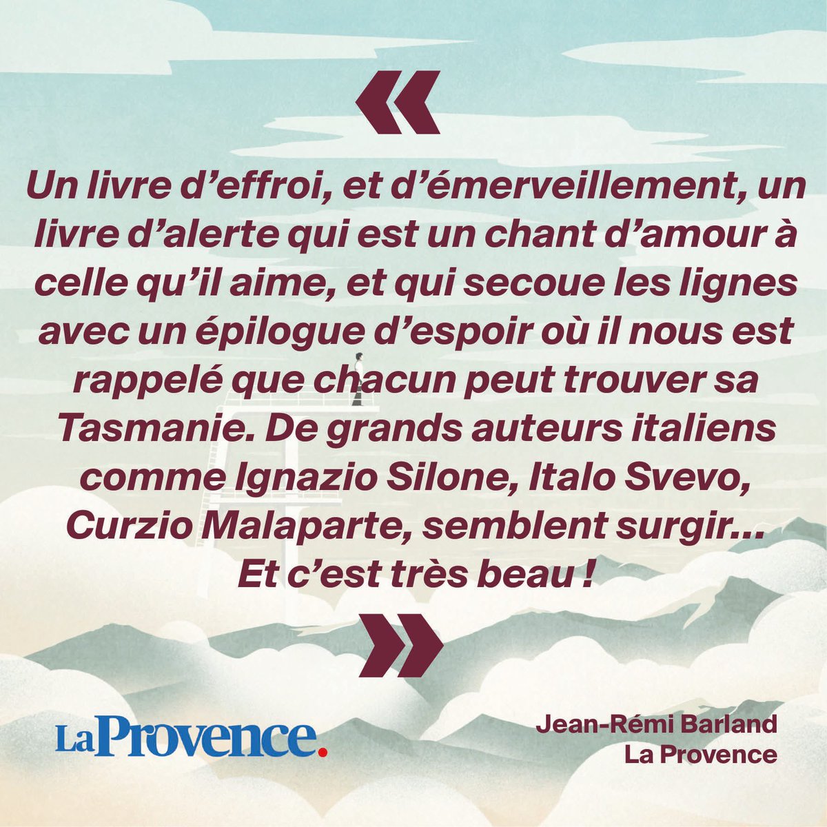 BruitMonde's tweet photo. Tasmania de @paologiordano vu par Jean-Rémi Barland dans @laprovence 📚
#tasmania #paologiordano #rl23 #rentreelitteraire #laprovence https://t.co/82n6efT2DR