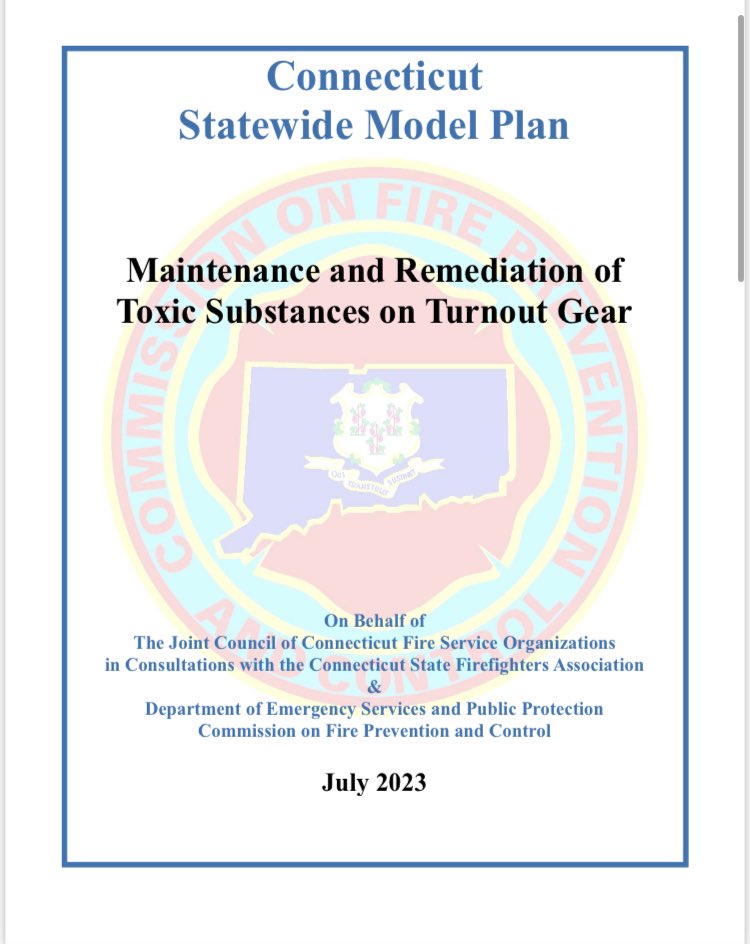 CTCFPC's tweet image. Statewide Model – Maintenance and Remediation of Toxic Substances on Turnout Gear
Required by Public Act 22-139
portal.ct.gov/CFPC/_old/News…
#ctfireacademy #ctfire #cfa #firefighter #firetraining
#ctfirefighters #firefighterposts #firerescue #ctnow
#ctlocal #PPE #cancerprevention