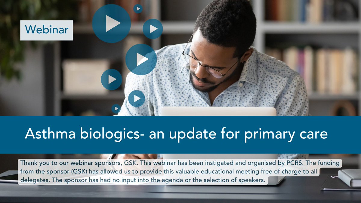 Join our webinar on #asthma biologics - an update for primary care, with @tasha_rupani, who will discuss various topics relating to severe asthma and asthma biologics. 📆Thursday, 7th September ⌚18:00 to 19:00 📝 Register now ow.ly/SiRt50PBNpZ