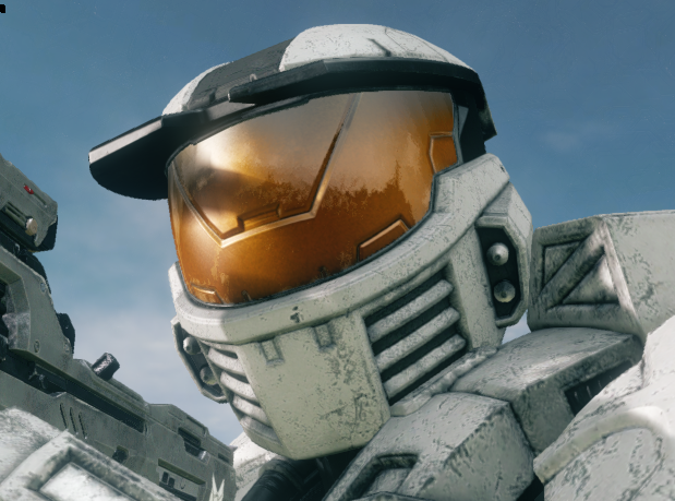 RealGroggo's tweet photo. @Unseen_Halo that's how the visor looks, haven't tested it in a cutscene though https://t.co/Fkk15EUpYE