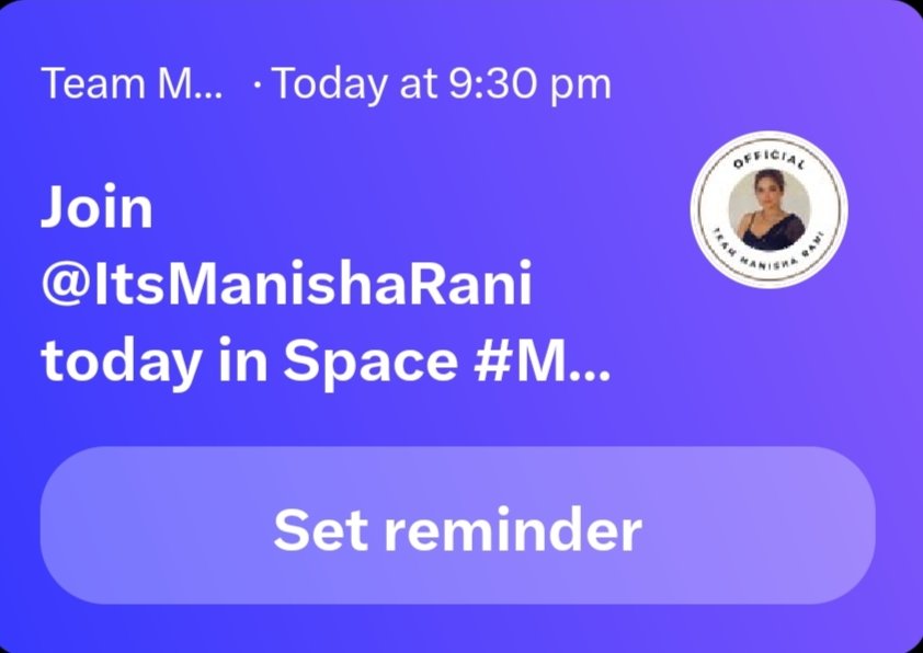AstrologyHj02's tweet image. Join @ItsManishaRani  today in Space 
#ManishaRani #ManishaSquad #MANISHADESERVERESPECT 
PROUD OF QUEEN MANISHA