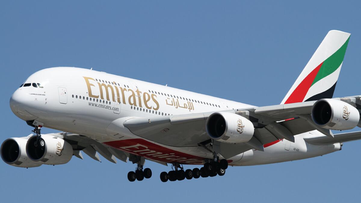 UAENews's tweet photo. Emirates A380 plane grounded in France after facing technical issues https://t.co/hueGmTUyWc https://t.co/0ls0a596Sv