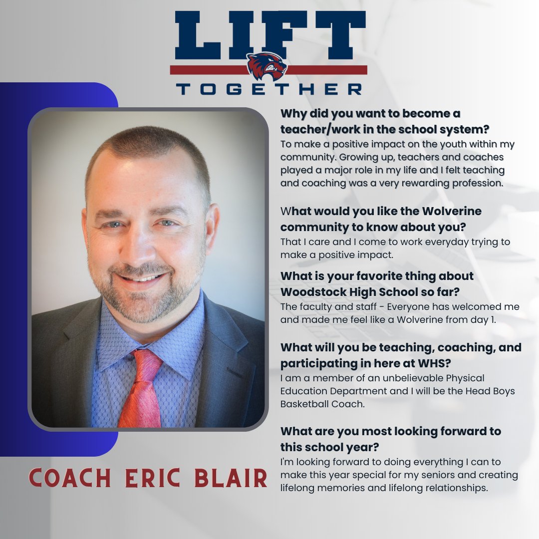 Please help us welcome Coach Blair to the Wolverine Nation. Here is a little bit of information to help you get to know him. Please like and share, and show him a warm Wolverine welcome.
#1woodstock