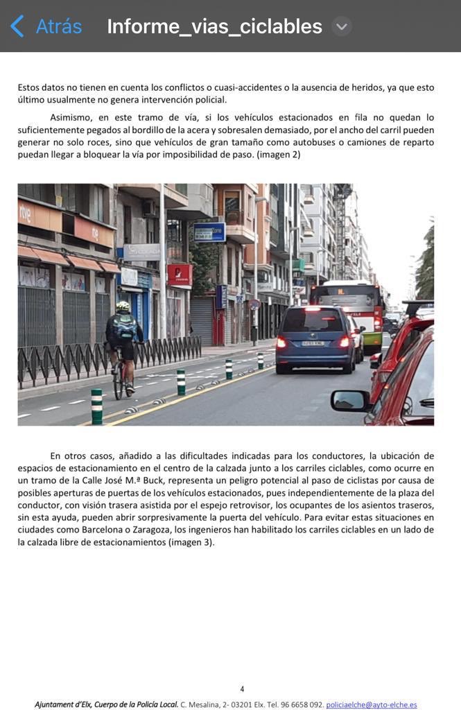 gerardelx's tweet photo. @ajuntamentelx @jcguilabert Según la página 4 de este informe si los coches no están bien aparcados suponen un peligro para todos.

Antes de que existiera ese carril bici, cada mañana a las 8:00 en la puerta de las Jesuitinas se formaba una doble fila que molestaba a coches, autobuses y camiones. ⬇️ https://t.co/gjtKBJeEp2