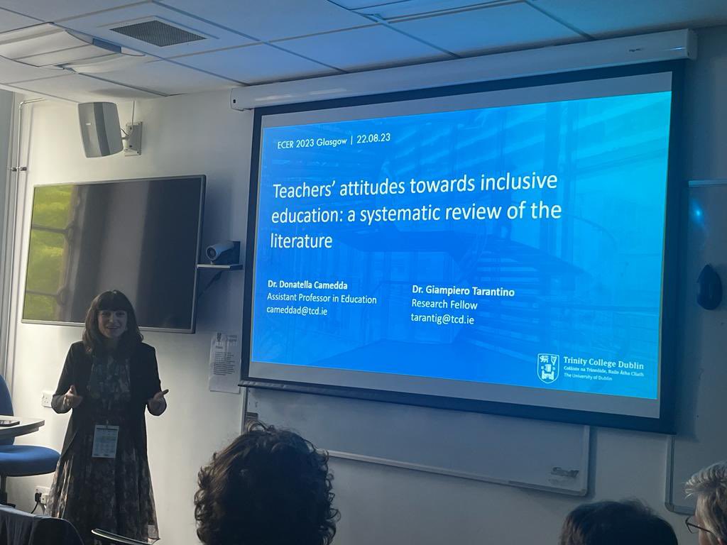Just presented ‘teachers’ attitudes toward inclusive education: a systematic review of the literature’ @ECER_EERA in Glasgow. This is a research project myself and my colleague @GiampieroTarant are working on. Stay tuned for updates @SchoolofEdTCD @IDTCD