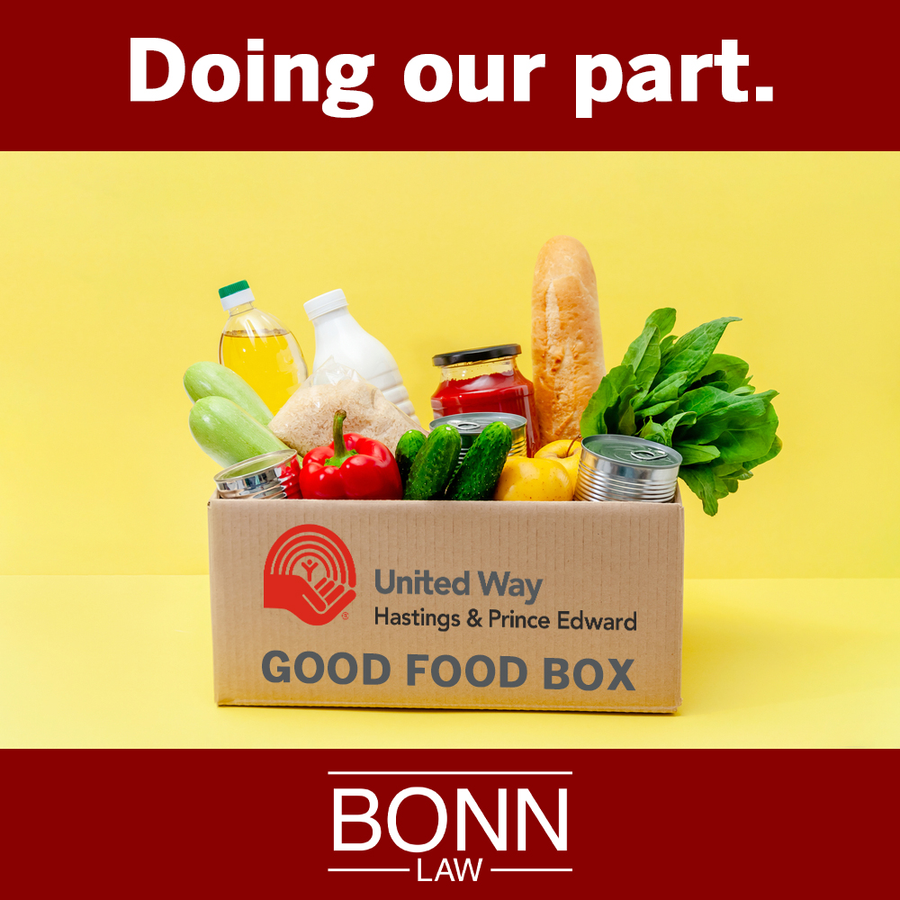 BonnLawOffice's tweet photo. We're excited to share that some of our staff are volunteering today with the United Way of Hastings & Prince Edward to pack Good Food Boxes for distribution throughout our community. A very worthwhile cause we are proud to support!
#GoodFoodBoxes #UnitedWayHPE #BonnLawCares https://t.co/ffktLY4CFL