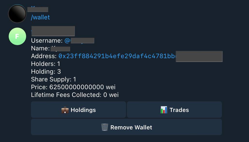 Friend_bot_tech's tweet image. #0xF is your number one trading bot for Friend.tech without question. 
Previews below show some features before we release our demo video. 

Once that’s released, shortly after comes initial bot release.