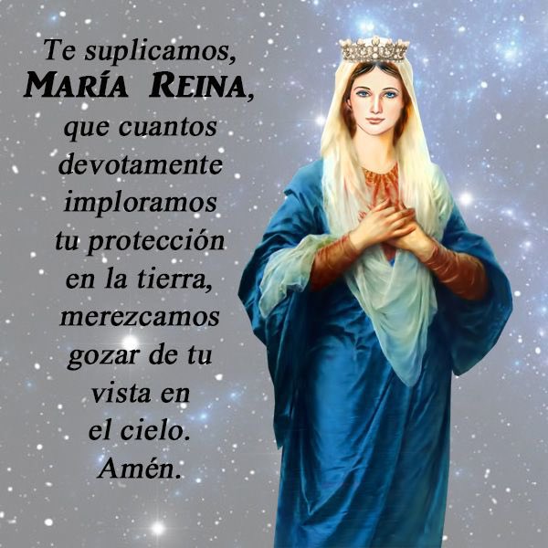 22 de Agosto. Fiesta de Santísima Virgen María, Reina. Ruega por nosotros Santa Madre de Dios.