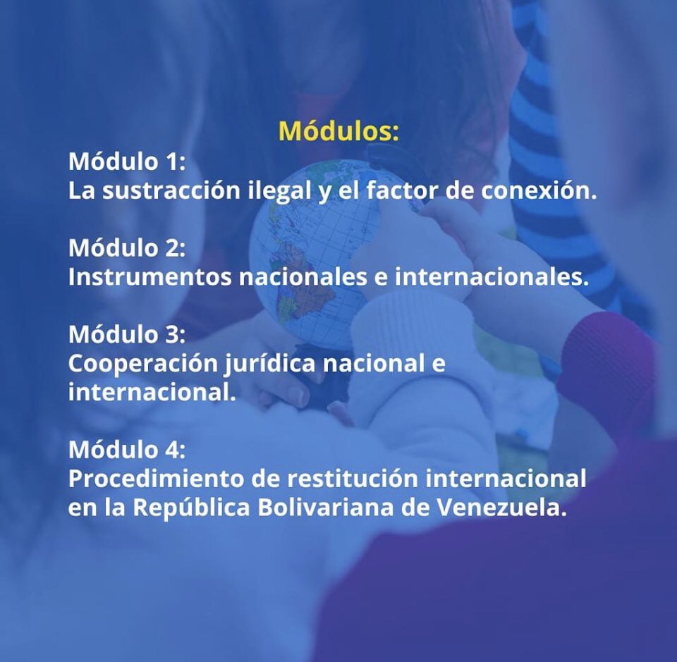 Programa de perfeccionamiento profesional.

Diplomado en Restitución Internacional en el ámbito de la aplicación del Convenio de la Haya, 1980.