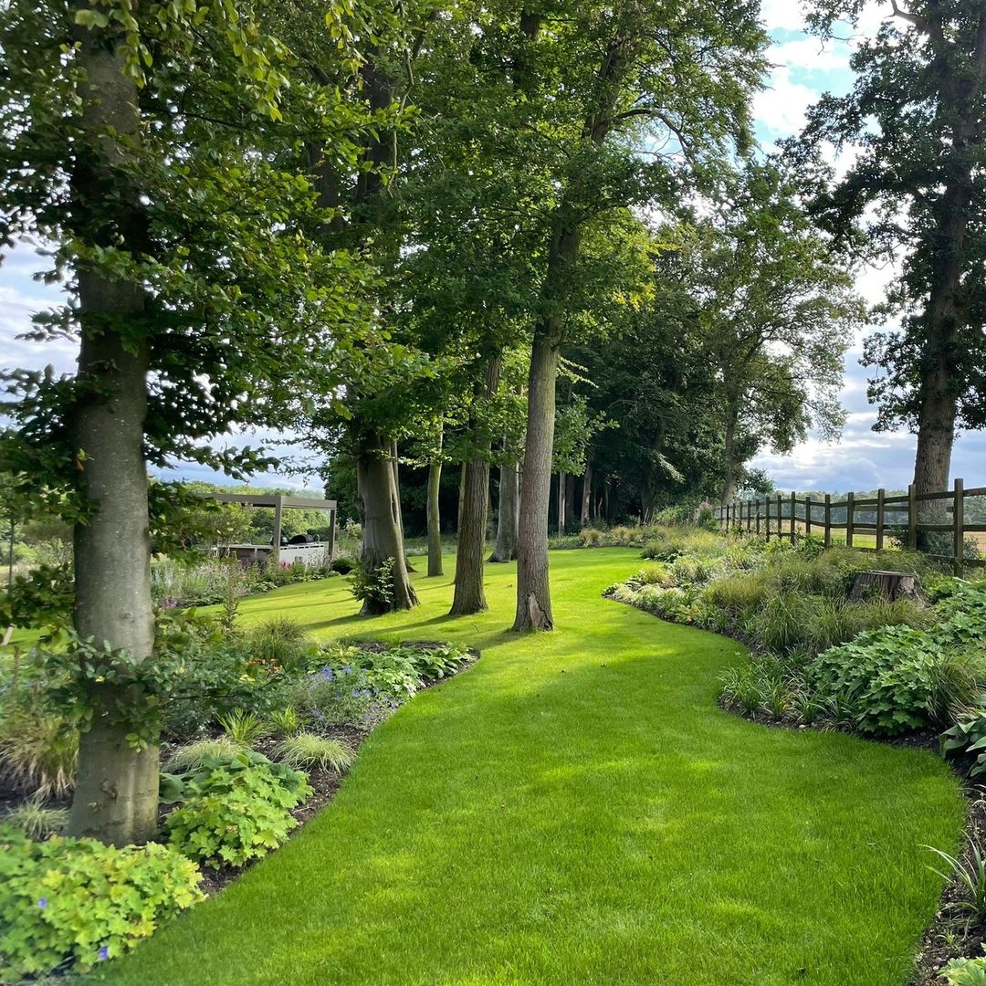 This beautiful planted scheme created in Buckinghamshire is by the talented @ES_GardenDesign Low growing textural planting for year-round seasonal interest & to maintain the views over the adjacent fields. 🌳🌸⛅Join Helen at her SGD seminar session at LANDSCAPE 2023!