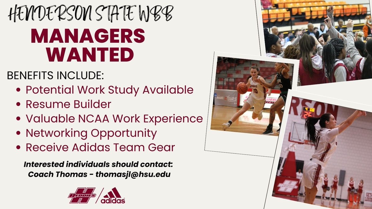 ReddiesWBB's tweet photo. Great opportunity for any HSU student looking to get involved! Come join our program. https://t.co/IIJXjhrMH1
