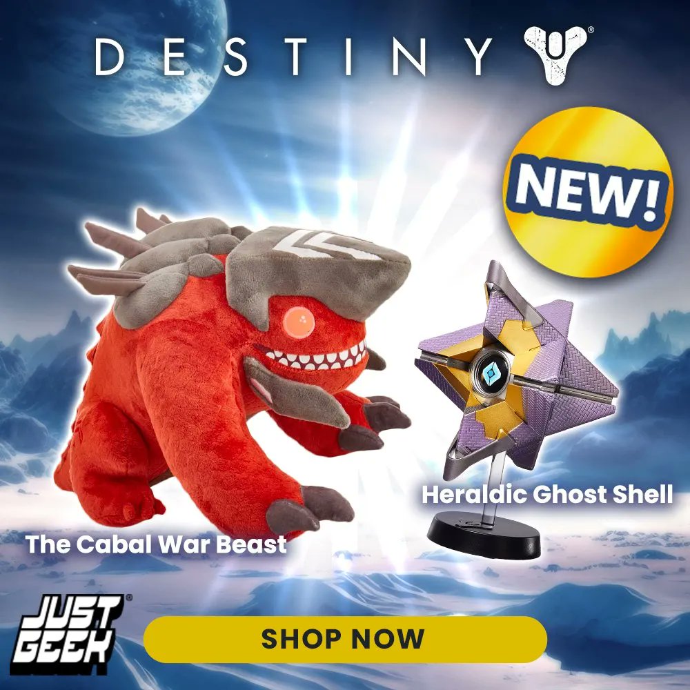 _JustGeek's tweet photo. Check it out! 📢
We've added even more awesome Destiny products to our selection! Brand new Heraldic Ghost Shell and Cabal War Beast plush are now available - don't miss out!🤩
https://t.co/hyvwMgnoDd
#Destiny #Ghostshell #cabalwar #cabalwarbeast #plushie #heraldicghostshell https://t.co/8VwyttCsyi
