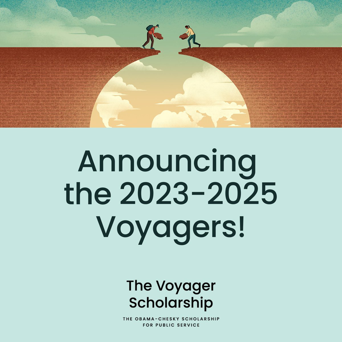 Through the Voyager Scholarship, Michelle, @BChesky, and I are supporting the next generation of leaders pursuing careers in public service. We're excited to welcome our newest class of Voyagers, and can’t wait to work with them over the next few years. obama.org/programs/voyag…