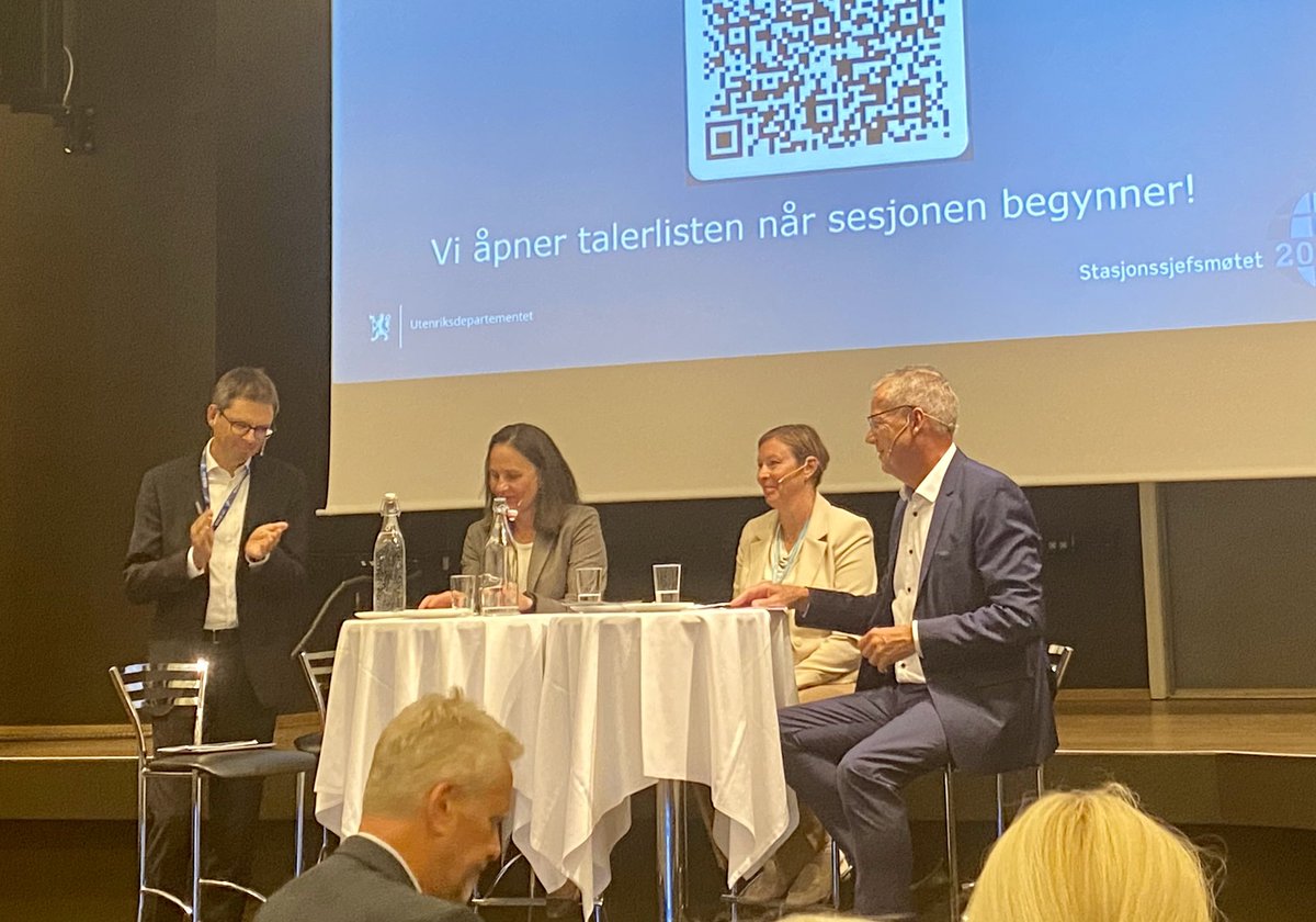 Pleased to take part in important discussion on green transition, technology and foreign policy at the annual 🇳🇴 Heads of Missions meeting. AI will greatly impact how we can reach #sustainabledevelopmentgoals, but also the future of #security, #trade, #humanrights and #democracy