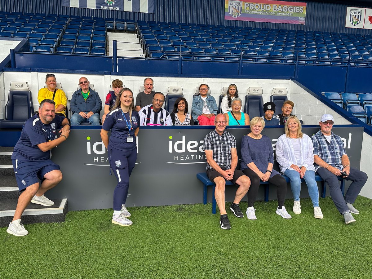 WBAFoundation's tweet photo. To celebrate how far they've come in their fitness journeys, participants from our Health, Fitness &amp; Wellbeing programmes had a tour of The Hawthorns 👏🏟 

Interested in joining one of our programmes? https://t.co/2FDNrKnXuh 👈

#MoveMoreSandwell https://t.co/yUvZm3YchB