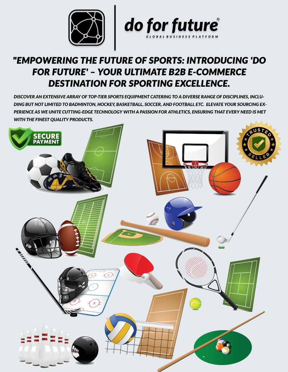 'Do For Future' is not just a platform; it's a commitment to equipping businesses with the tools they need to propel the world of sports forward. Step into a realm of unparalleled choice, convenience, and customer-centricity – because your success is our victory."
