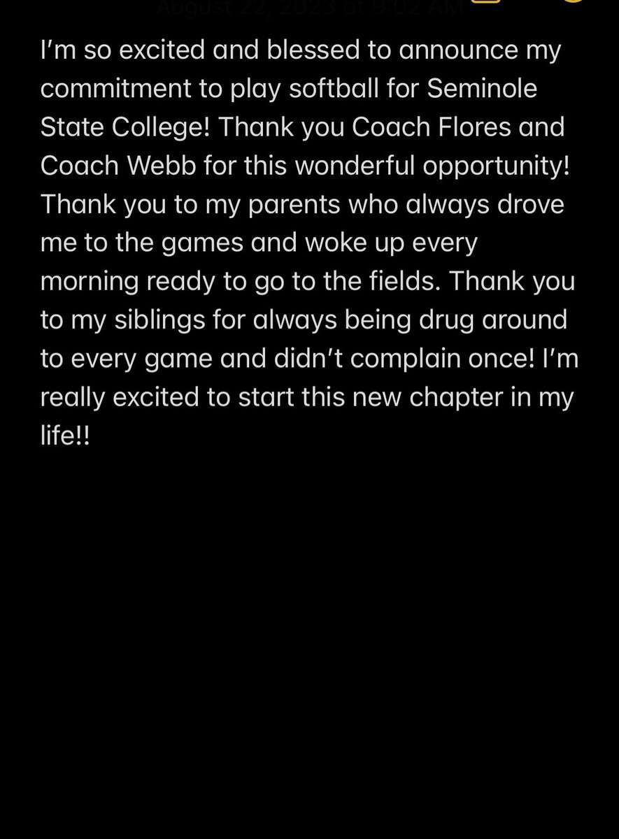 MckenzieCothran's tweet photo. Gonna be a Trojan!! @SSC_Softball @epicvickrey https://t.co/LcCujjt8n7