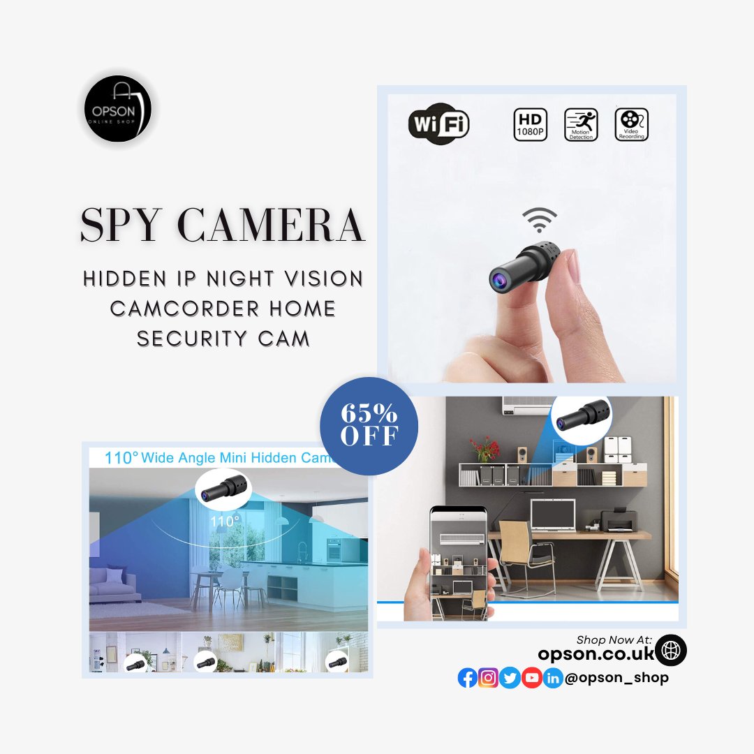 opson_shop's tweet photo. Spy Camera Hidden IP Night Vision Camcorder for enhanced home security – now available at an incredible 65% OFF! Monitor with confidence, only at Opson Shop. 🔒📷 #opsonshop #opson_shop #spycamera #homesecurity #safetyfirst #smartmonitoring #shopsmart https://t.co/vpf7YY8U5X
