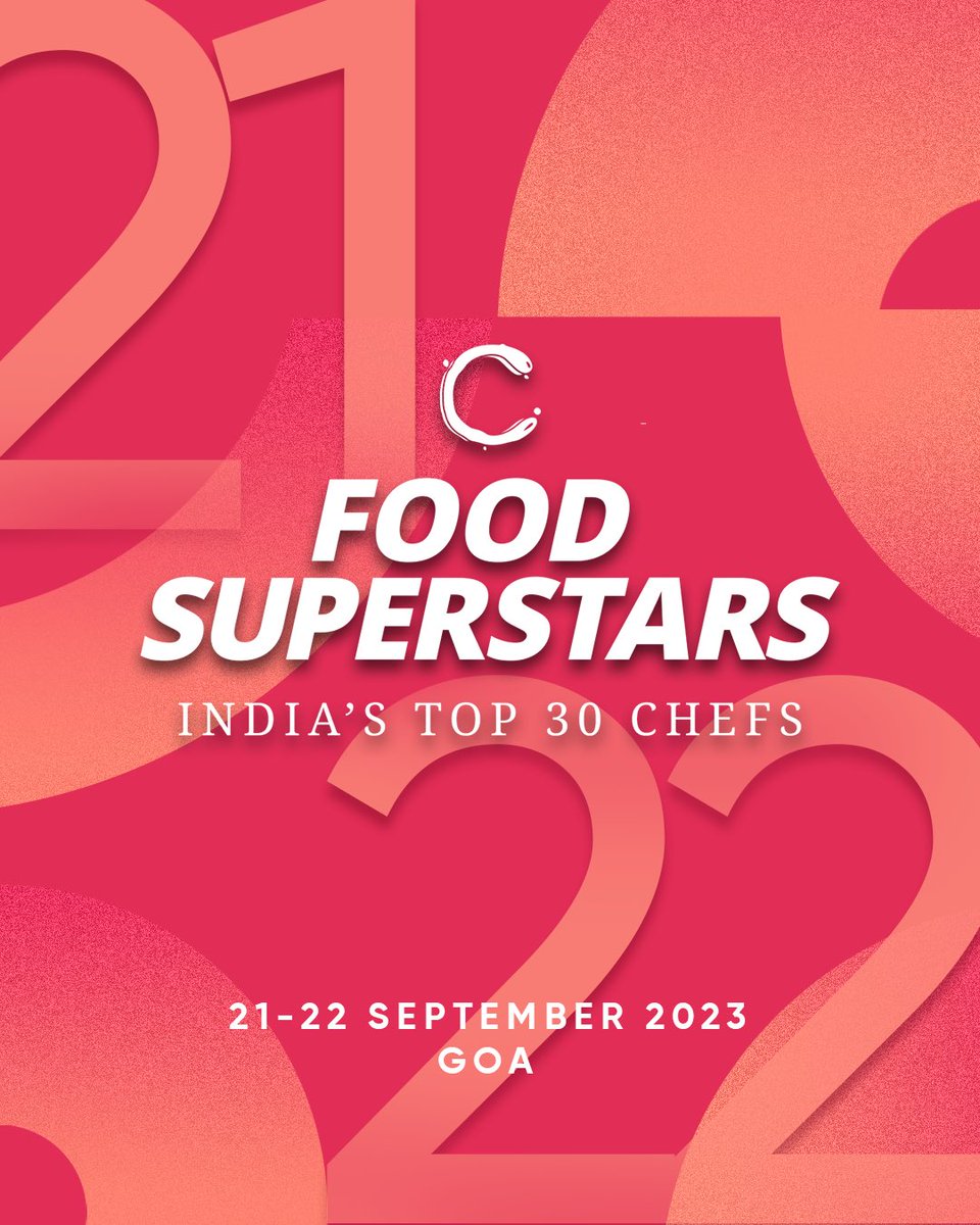 We are thrilled to announce that #FoodSuperstars is going to Goa! 🏝️

The second edition of FoodSuperstars - the first and only platform to honor and celebrate India's greatest chefs—will take place in Goa on 21-22 September 2023. 

#StayTuned
#FoodSuperstars #CulinaryCulture