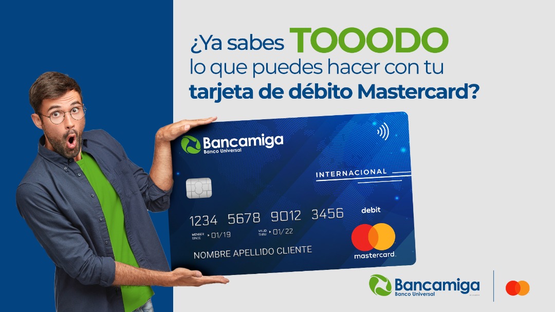 bancamiga's tweet photo. Nuestra Tarjeta de Débito Mastercard Bancamiga te brinda una forma práctica, rápida y segura para realizar tus compras.

➡️ Conoce los beneficios y disfruta de experiencias inigualables.

👉 Solicítala en tu agencia más cercana.

#TarjetadeDébitoMastercard #ProductosBancamiga https://t.co/84s2HDpyxT