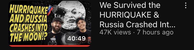 I think this is the first time they have ever been in a thumbnail.