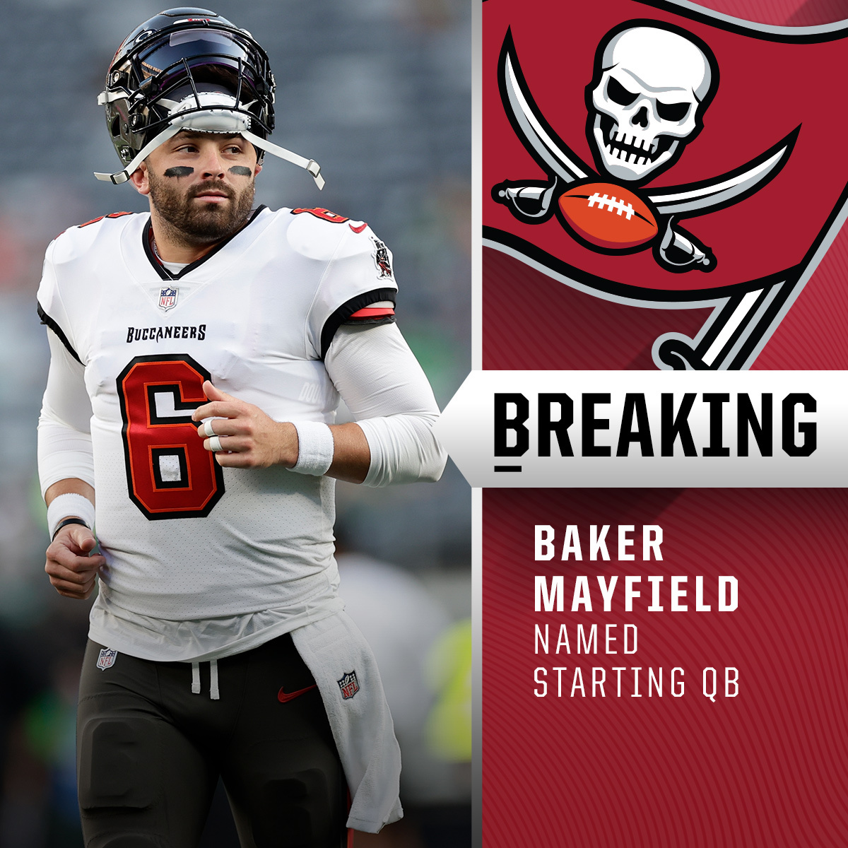 NFL on X: 'Buccaneers name Baker Mayfield starting quarterback.   / X