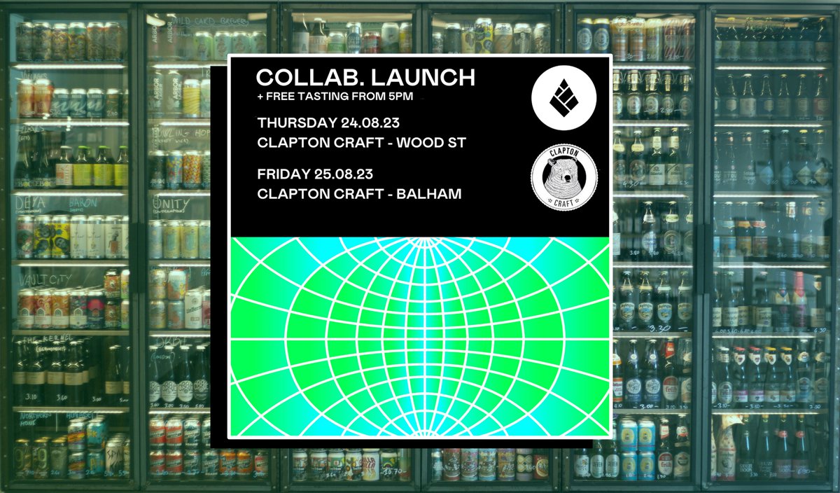 ClaptonCraft's tweet image. 🚀 COLLAB LAUNCH 🚀
 
Join us for the very first pours of CHOICE, our new baby made with @dropprojectbrew, absolutely FREE at our COLLAB LAUNCH EXTRAVAGANZA  🎉

🗓 Thu 24.08.23 
📍 Clapton Craft Depot E17 3LX
🕔 5pm

🗓 Fri 25.08.23
📍 Clapton Craft Balham SW12 9RQ
🕔 5pm

🐻